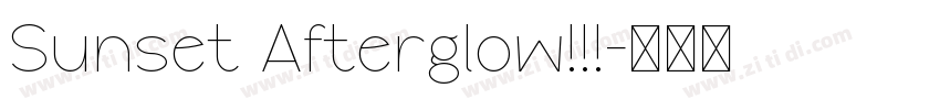 Sunset Afterglow!!!字体转换